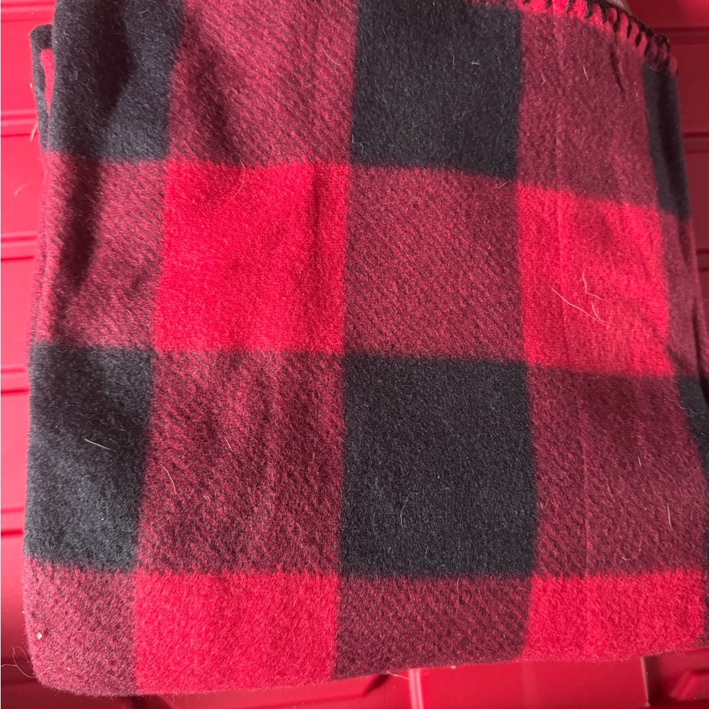 Red and Black Plaid Blanket